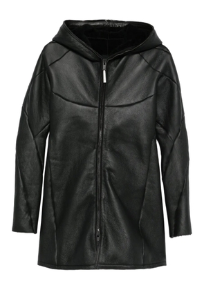Isaac Sellam Experience hooded panelled coat - Black