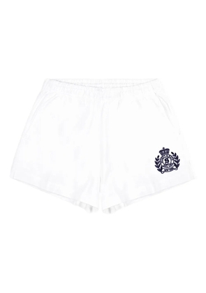 Sporty & Rich H&W embroidered shorts - White