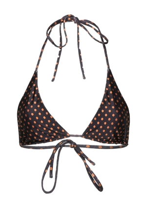 Faithfull the Brand Lattea polka-dot bikini top - Grey