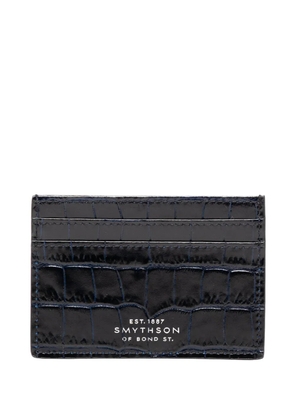 Smythson Mara flat cardholder - Blue