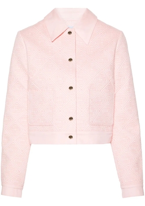 Casablanca logo-quilted shirt jacket - Pink