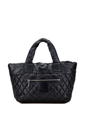 CHANEL Pre-Owned 2010-2011 Small Quilted Nylon Coco Cocoon tote bag - Black