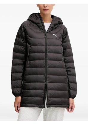 PUMA hooded logo-detail puffer jacket - Black