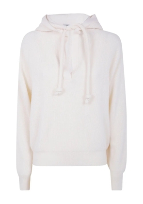 MRZ ribbed wool hoodie - White