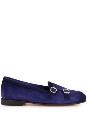 Santoni double-buckled moccasins - Blue
