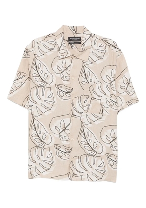 Marc O'Polo leaf-print button-fastening shirt - Neutrals