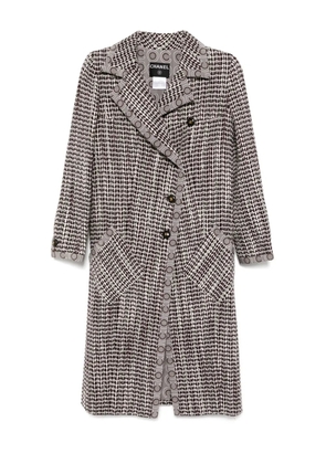CHANEL Pre-Owned 2001 single-breasted coat - Brown