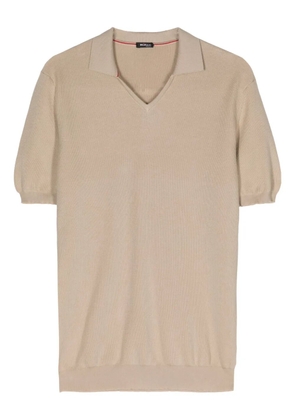 Kiton fine-knit cotton polo shirt - Neutrals