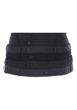 HODAKOVA overlapping waistband skirt - Black
