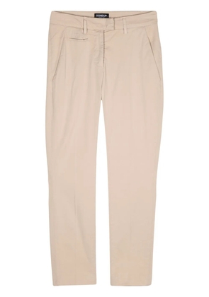 DONDUP cotton straight-leg trousers - Brown