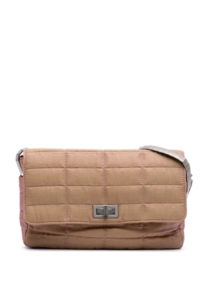 CHANEL Pre-Owned 1997-1999 Quilted Iridescent Nylon Mademoiselle Flap shoulder bag - Brown