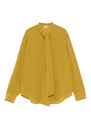 Massimo Alba Sheila neck-tie blouse - Green