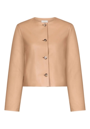 LouLou de Saison Raho button leather jacket - Neutrals
