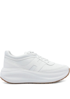 Hogan leather round-toe sneakers - White