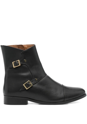 Anne Thomas Mr. Thomas double-buckle studded ankle boots - Black