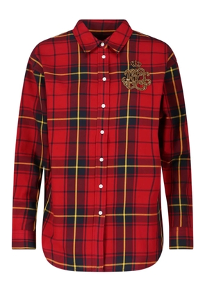 Lauren Ralph Lauren beaded plaid shirt - Red