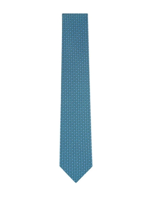 Ferragamo butterfly-print tie - Green