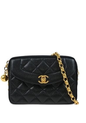 CHANEL Pre-Owned 1992 diamond-quilted mini bag - Black