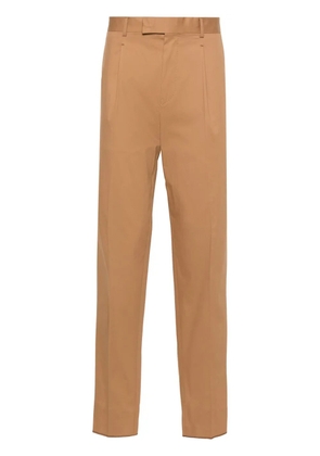 Zegna mid-rise pleated chino trousers - Brown