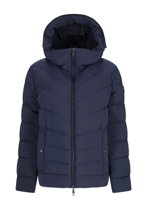 Add quilted hooded jacket - Blue