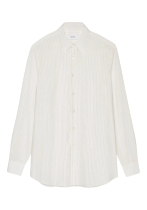 Lardini striped button-up shirt - White