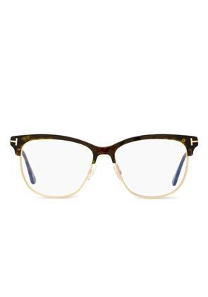 TOM FORD Eyewear rectangular-frame glasses - Brown