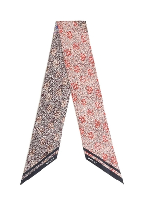 Bally floral-print silk neck bow - Neutrals