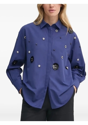 Bruuns Bazaar sequin-embellished crystal-detail shirt - Blue