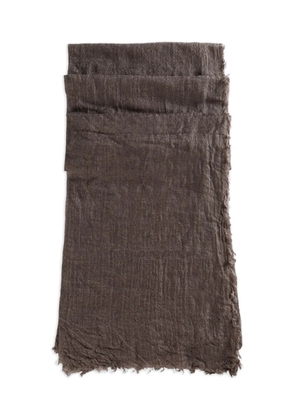 Rick Owens frayed-edge scarf - Brown