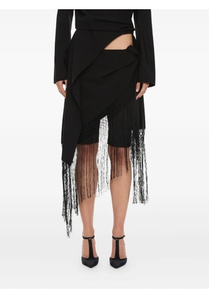 Christopher Esber unravel macramé wrap shorts - Black