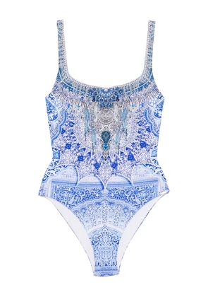 Camilla graphic-print swimsuit - Blue