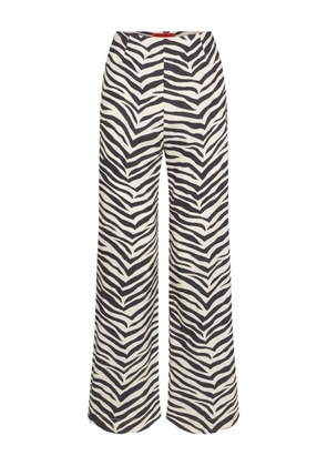 Simon Miller zebra-print poplin trousers - Black