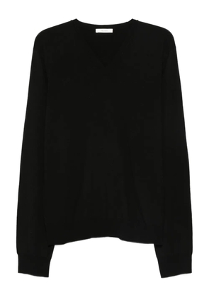 The Row v-neck wool sweater - Black