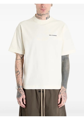 HAL STUDIOS® logo-embroidered cotton T-shirt - Neutrals