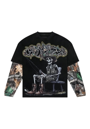 GODSPEED Gone Fishing layered T-shirt - Black