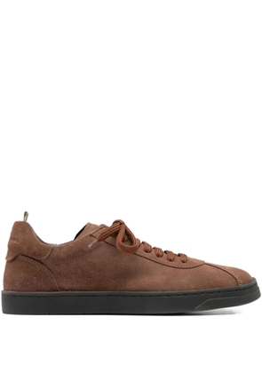 Officine Creative Karma lace-up suede sneakers - Brown