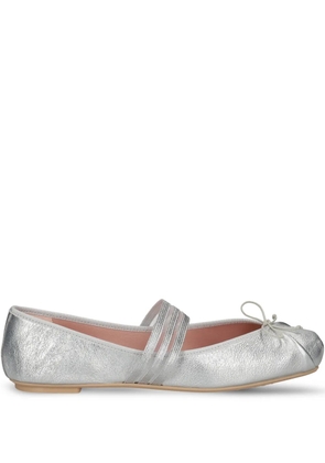 Pretty Ballerinas leather ballerina shoes - Silver
