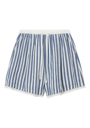 tout a coup striped cotton shorts - Blue