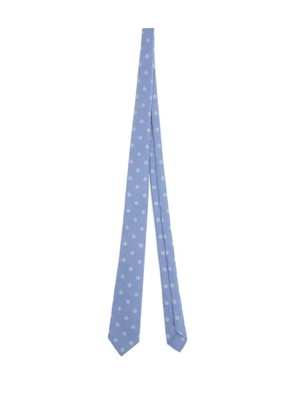 Kiton patterned silk tie - Blue