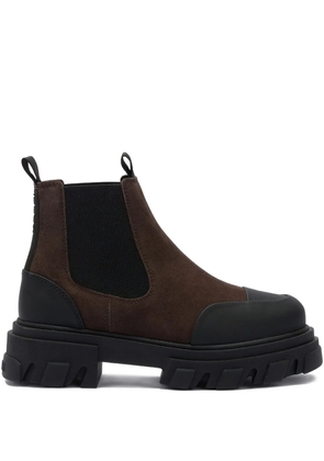 GANNI lug-sole boots - Brown
