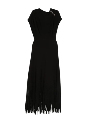Lanvin safety-pin fringed midi dress - Blue