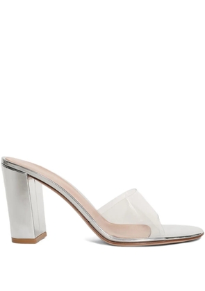 Gianvito Rossi 85mm block-heel clear sandals - White