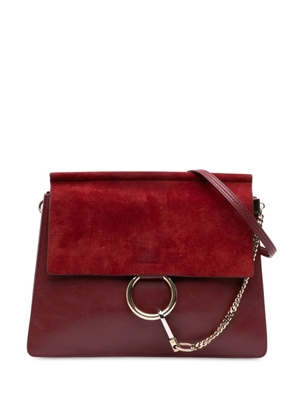 Chloé Pre-Owned 2017 Medium Calfskin and Suede Faye crossbody bag - Red