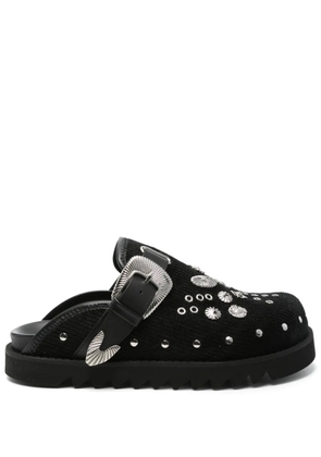 Toga Virilis Eyelet Metal sabot loafers - Black