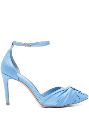 GINISSIMA 95mm satined pumps - Blue