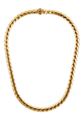 Emanuele Bicocchi Herringbone chain logo necklace - Gold