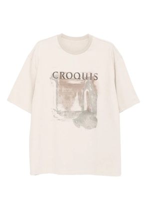 CROQUIS graphic-print T-shirt - Neutrals