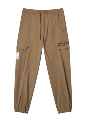 FINGERCROXX elasticated cargo-pocket trousers - Brown