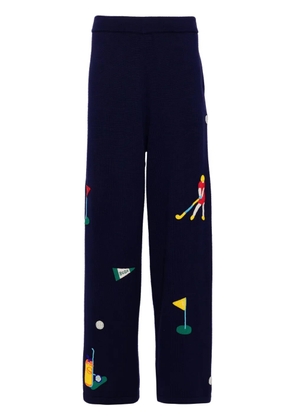 BODE bead detailing golf trousers - Blue