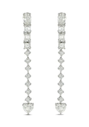 LB Exclusive 18K white gold diamond earrings - Silver